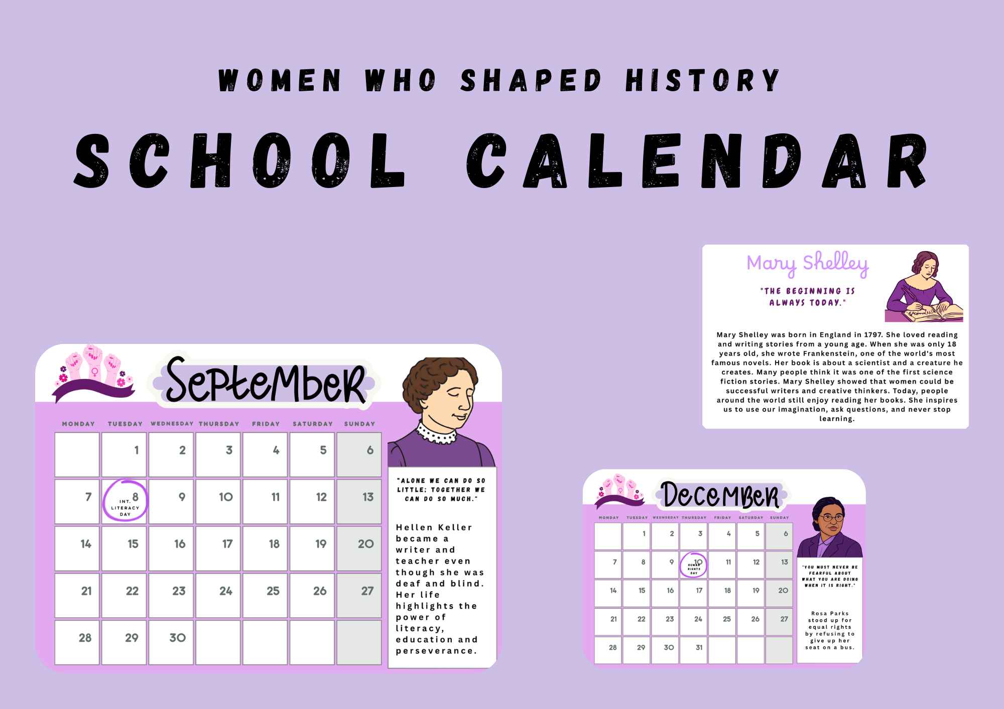 Inspiring Women School Calendar 2026-27