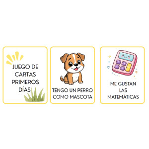 Juego de cartas para inicio de curso