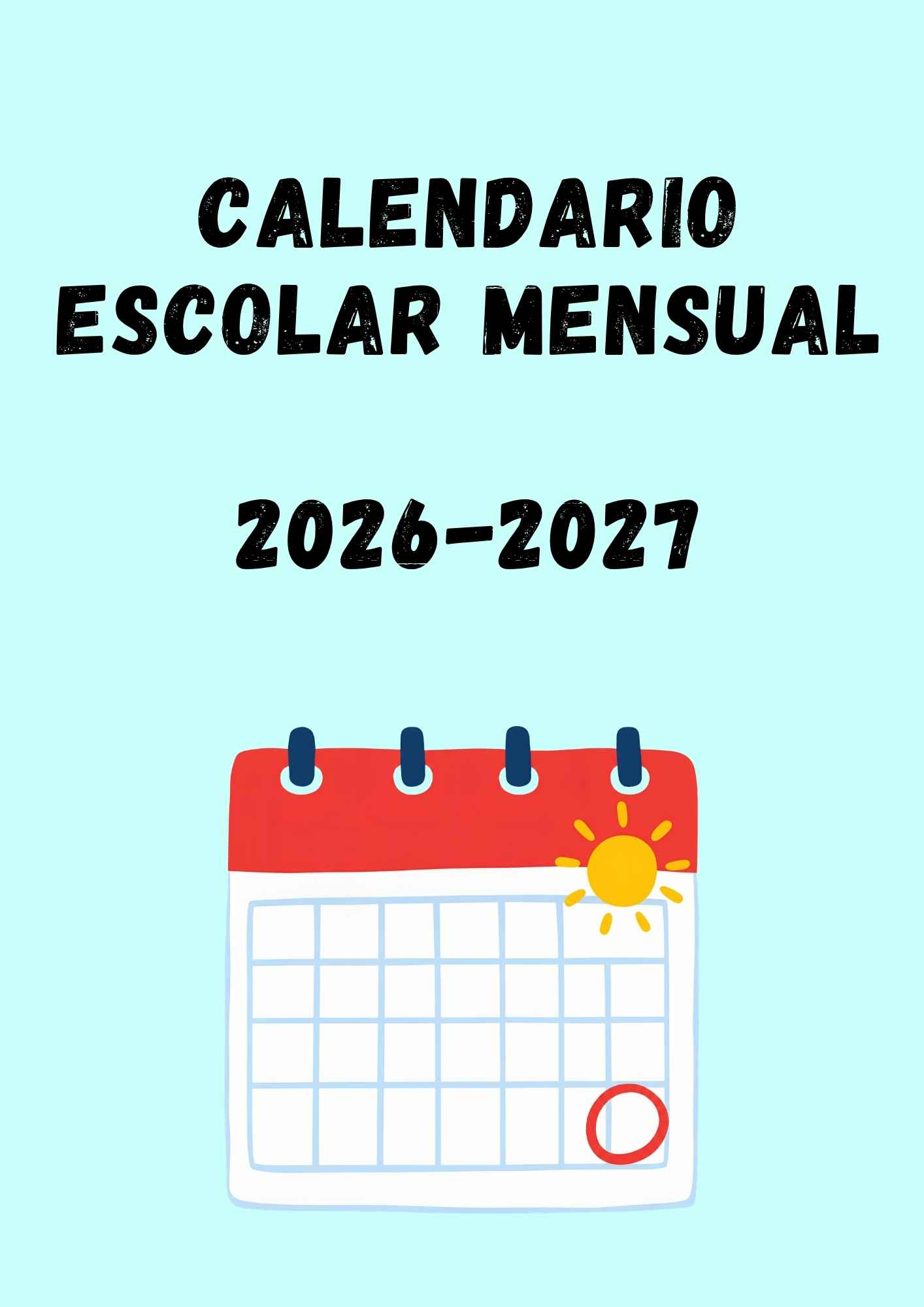 CAT/CAST Calendario escolar mensual