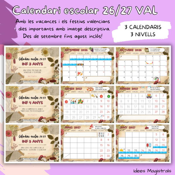 CALENDARI ESCOLAR 26-27 VALENCIÀ
