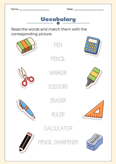 School vocabulary