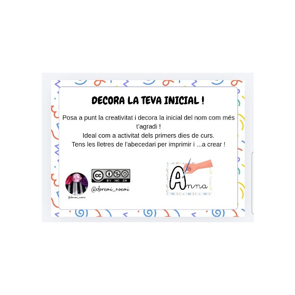 DECORA LA TEVA INICIAL Cat/Cast