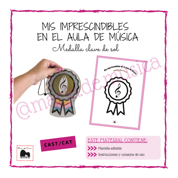 Medalla clave de sol