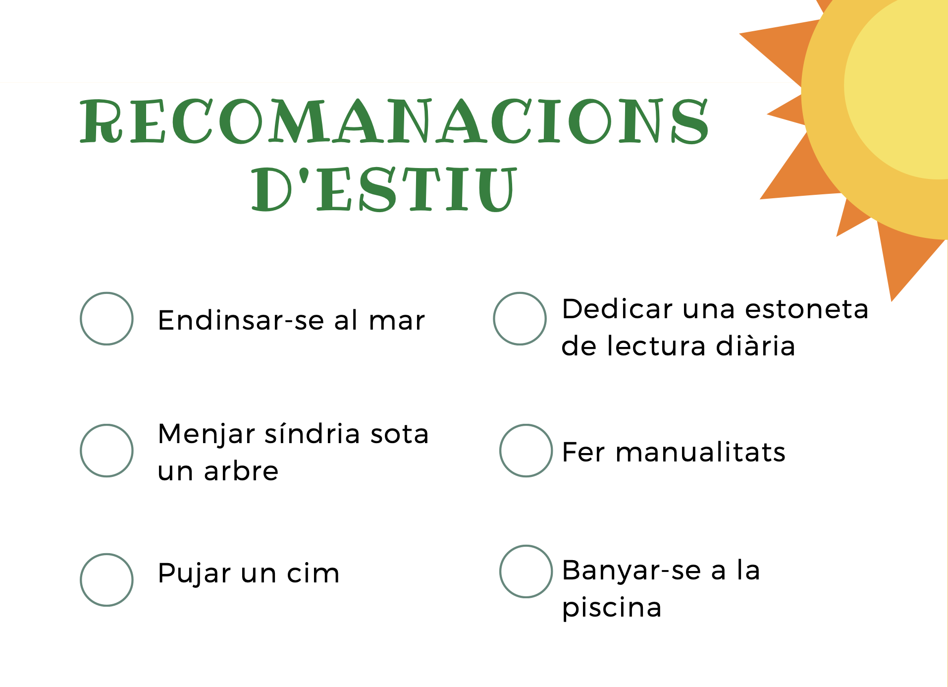 Deures estiu