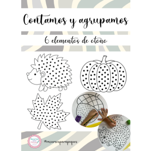 Contamos y agrupamos puntos en elementos de otoño