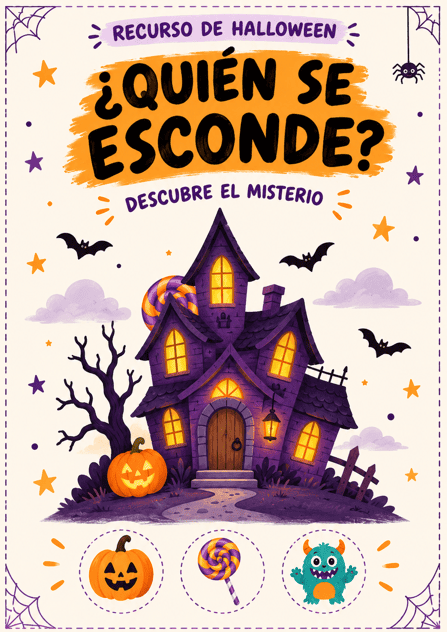¿Quién se esconde? - versión Halloween