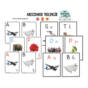 JUEGO DE CARTAS - ABECEDARIO TRILINGÜE