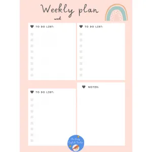 Weekly to do list