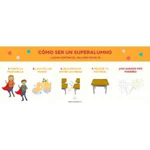 CARTEL INFANTIL "CÓMO SER UN SUPERALUMNO"