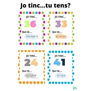 Jo tinc...tu tens?