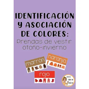 Identificación y asociación de colores: prendas de vestir. Otoño/Invierno