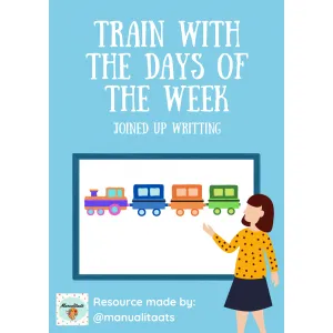 Train with the days of the week (joined up writing)