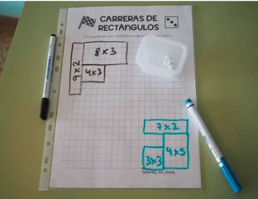 Carrera de rectángulos (multiplicar)