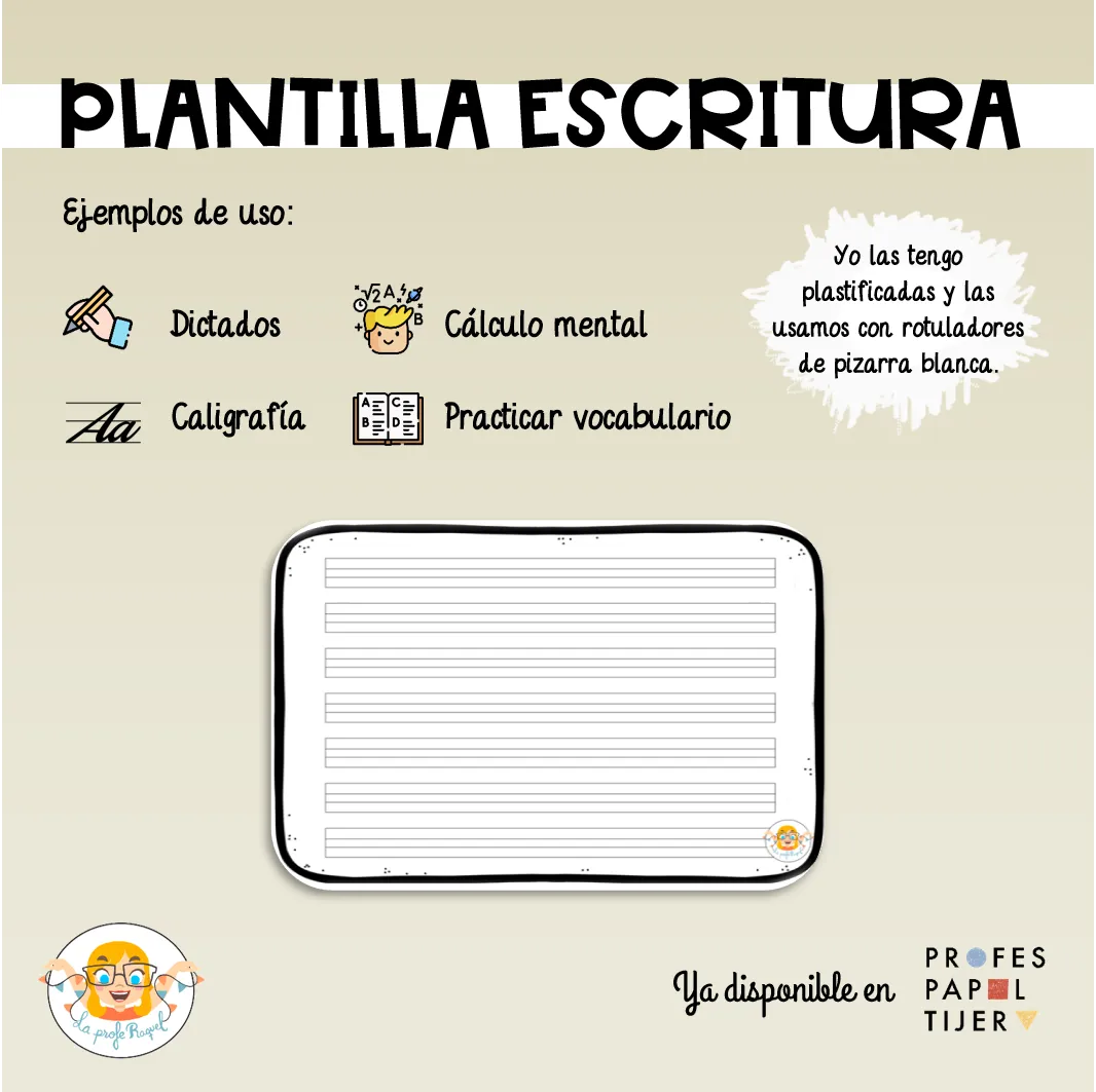 Plantilla escritura