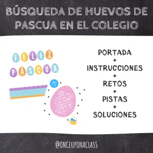 Búsqueda de huevos de pascua en el colegio