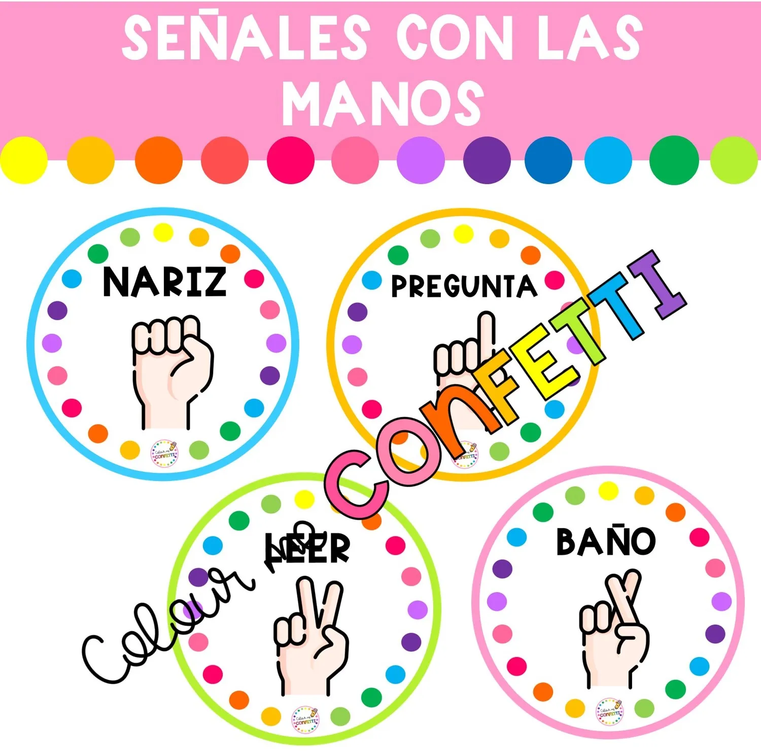 Señales con las manos - Tarjetas