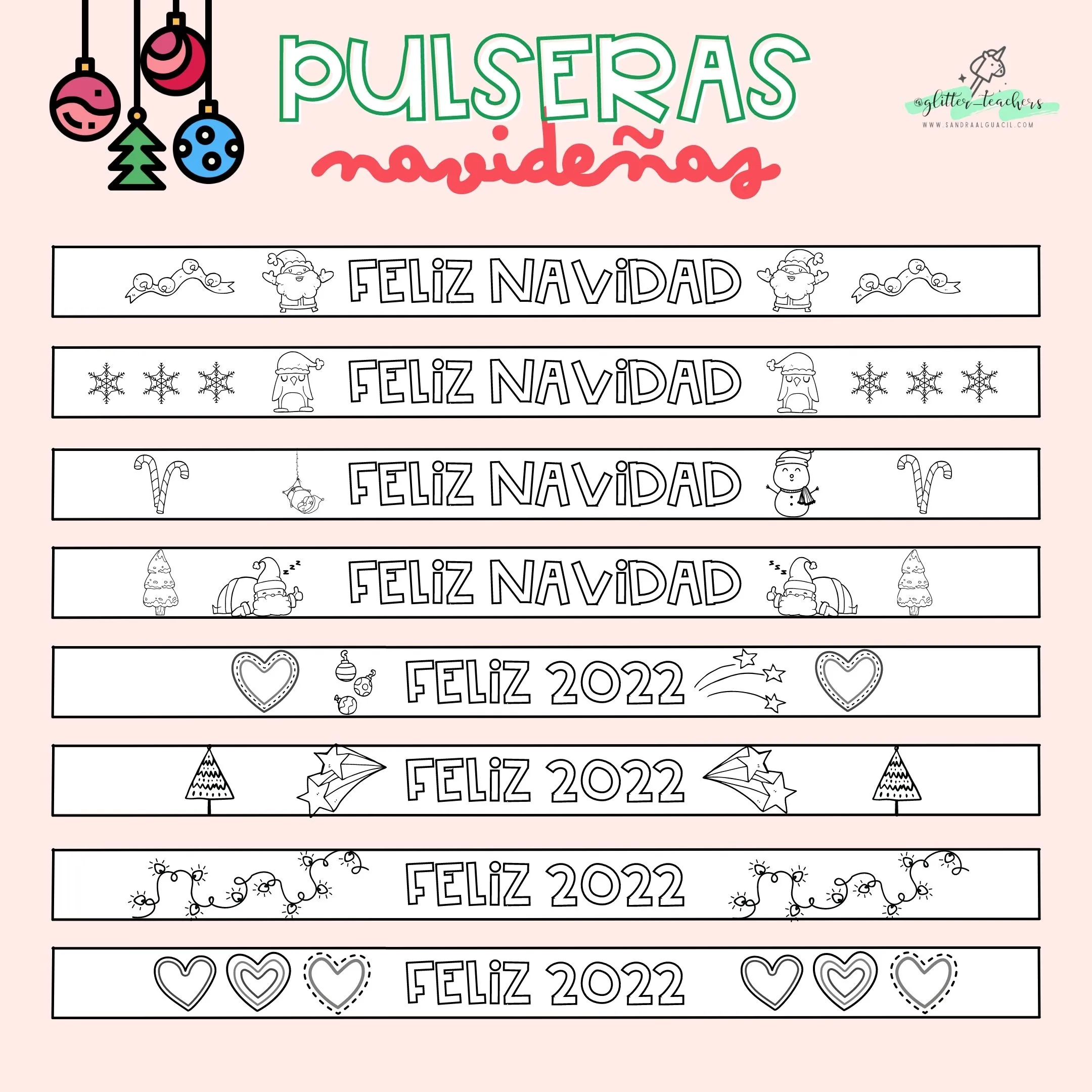 PULSERAS NAVIDEÑAS