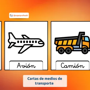 Baraja de cartas medios de transporte