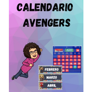 Calendario de pizarra y calendario de bolsillos Avengers