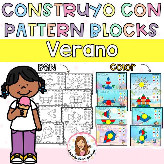 Pattern Blocks de Verano / Summer Pattern Blocks Math