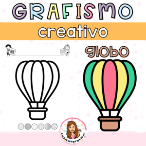 Grafismo Creativo Globo. Medios de Transportes. Trazos.