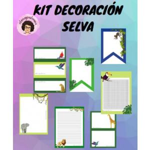 Kit decoración aula selva