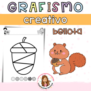 Grafismo Creativo Bellota. Otoño / Acorn Doodle. Autumn. Art activities