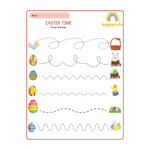 Easter tracing mat - Trazos de Pascua