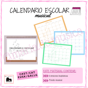 Calendario escolar musical