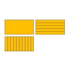 Material amarillo de áreas (Montessori)