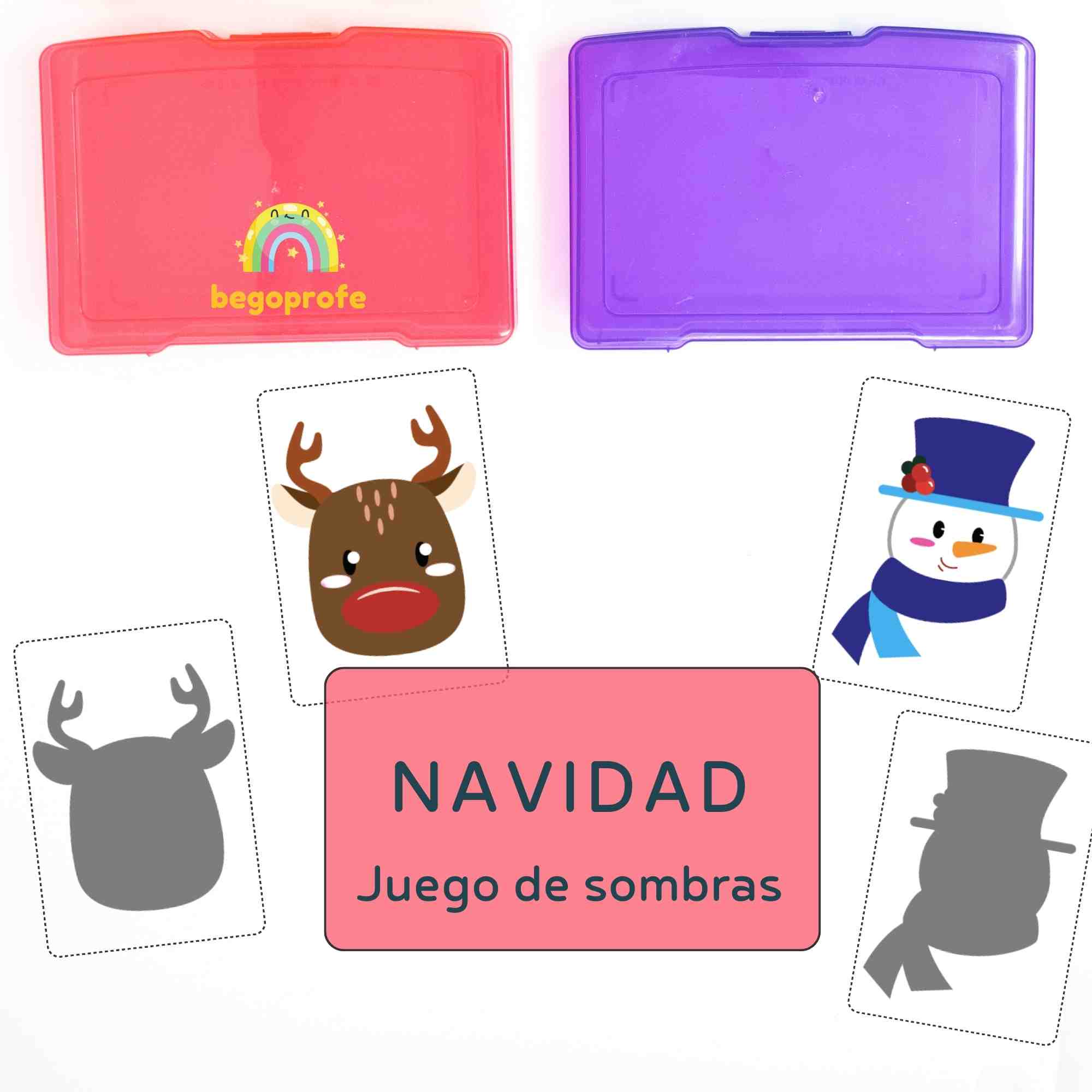 Juego emparejas sombras Navidad