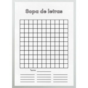 Plantilla: Sopa de Letras