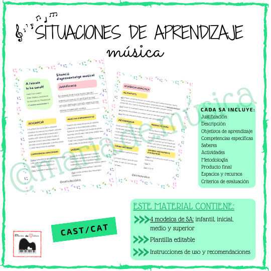 Situaciones de aprendizaje musicales