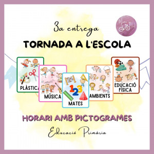 Horari d'aula amb pictogrames