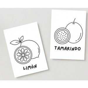 Frutas: libro para pintar