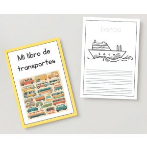 Caligrafía: Mi libro de transportes