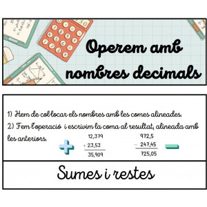 Flipbook Operem amb números decimals