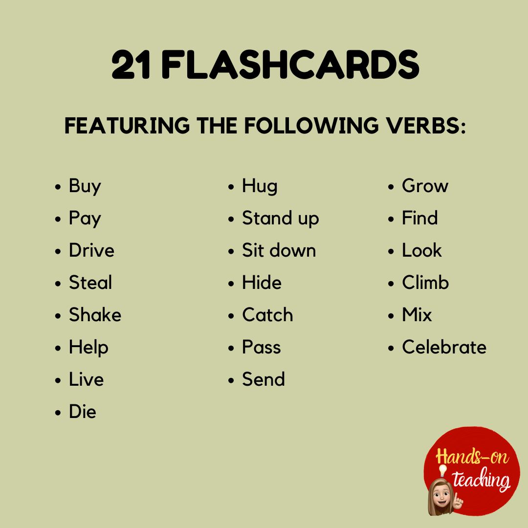 Profes Papel Tijera VERB FLASHCARDS (2)