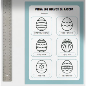 Pinta los huevos de Pascua