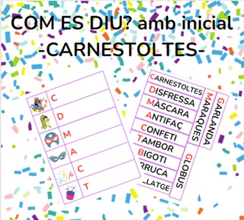 COM ES DIU? amb inicial - CARNESTOLTES