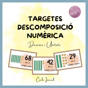 Targetes descomposició numèrica - Desenes i Unitats