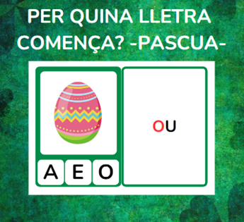 Per quina lletra comença? - PASQUA