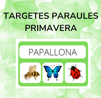 Targetes paraules PRIMAVERA