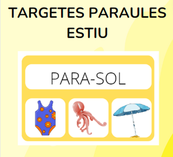 TARGETES PARAULES ESTIU