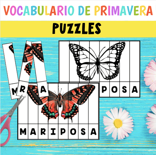 Vocabulario de Primavera-PUZZLES