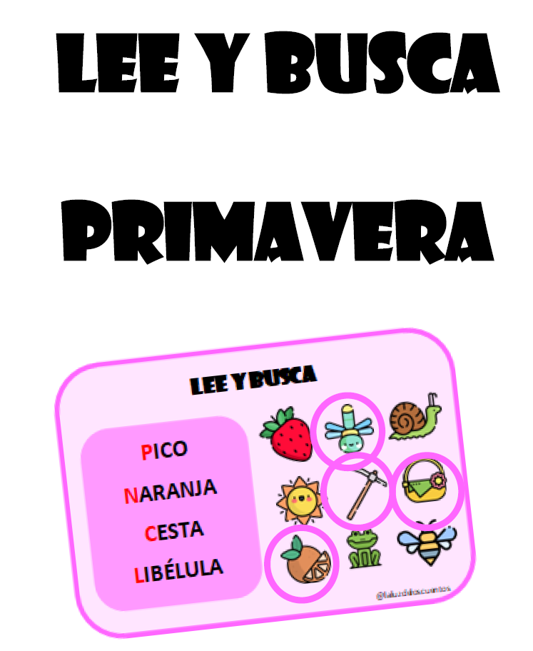 Lee y busca - primavera