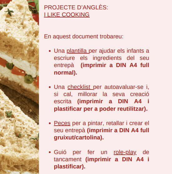 Crea el teu sandwich preferit