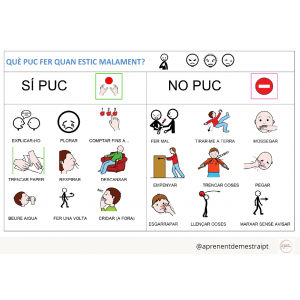 TEA_Taulell autoregulació conducta aula Sí/No puc fer pictos ARASAAC