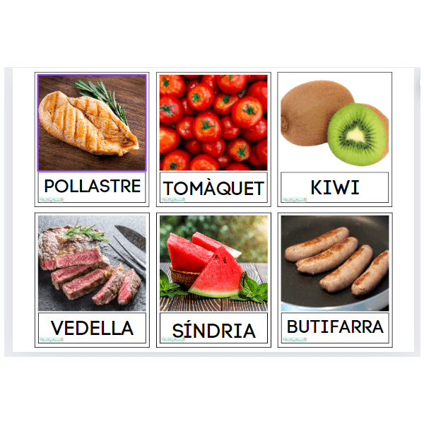Vocabulari de menjar divers