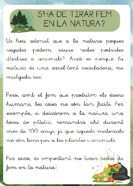 Fitxes de lectura de la naturalesa